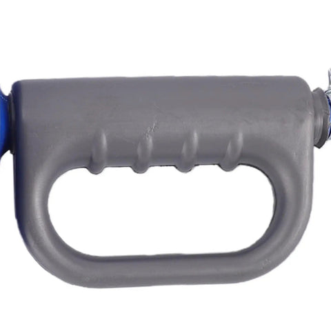 Handle of 33 Foot Manual Drain Auger Snake Heavy Duty Spring Steel Pipe Cleaner for easy gripping during use.