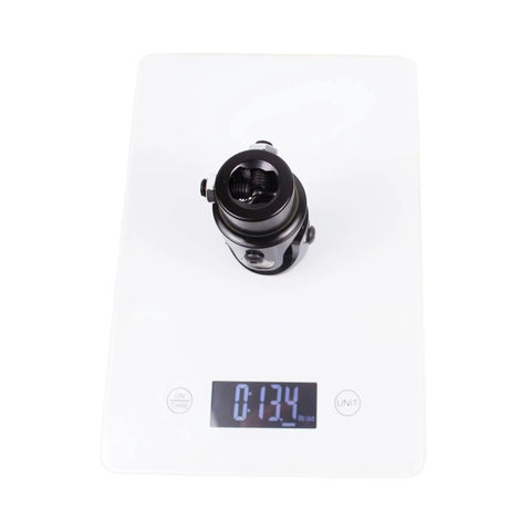 Three Quarter Inch Thirty Spline By Three Quarter Inch Double D Black Heavy Duty Steering Universal Joint Shaft on scale