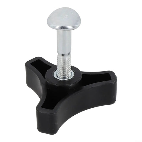 Heavy Duty Triangle Handle Knob Nut And Bolt Set For Lawn Mower Replacement 2 Pack Sturd Plastic Fastener 50 Mm Long Secure Connection Durable Parts black triangle knob with bolt