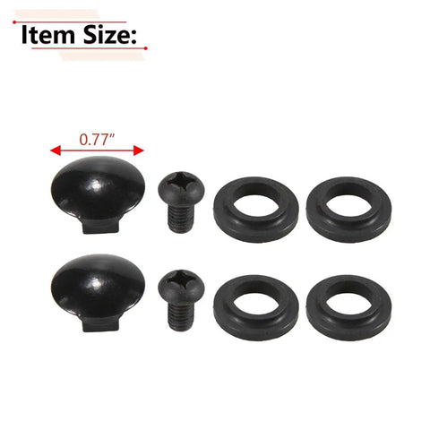 Two Sets Of Rear Window Latch Bolts Nuts And Screws For Toyota Sienna GSL ASL 2003 To 2017 Year Direct Fit Replacement For Cab Quarter Glass Easy Install Kit, with dimensions showing 0.77 inch size.
