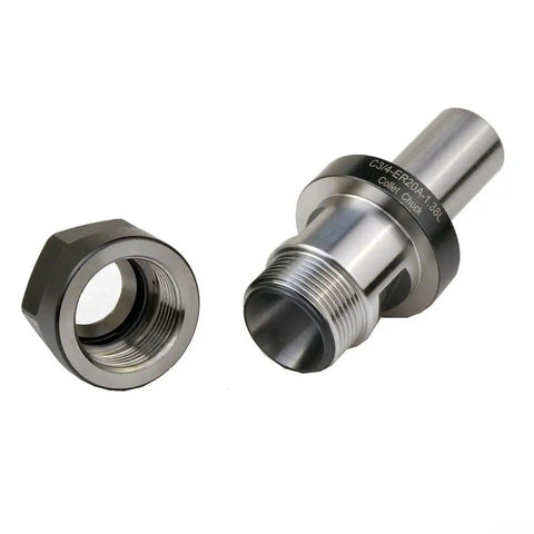 Three Piece ER20 Collet Chuck Kit With Three Quarter Inch Shank For TTS Tool Holders Includes ER20 Nut And One And A Half Inch Flange