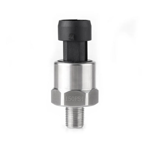 Top Notch 150 PSI Pressure Transducer Sensor With One Eighth NPT Thread In Stainless Steel Built For Air And Water Systems Plus Industrial And Automotive Monitoring Applications
