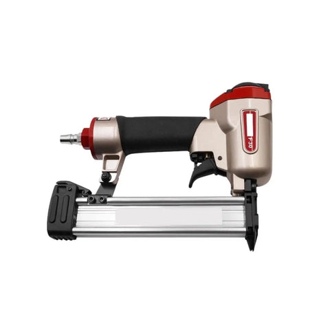 Pro Grade 18 Gauge Pneumatic Brad Nailer And Construction Stapler for Furniture Upholstery, side view showing compact design.