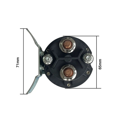 Heavy Duty 200 Amp Oil Pump Contactor Switch Relay For 12V And 24V Forklift Stackers Electric Tail Plate Start Unit top view with dimensions