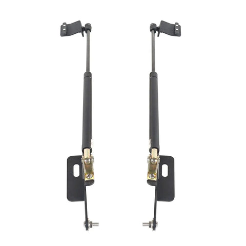 Wrangler JK Hood Lift Support Kit Pair For 2011-2018 Jeep Wrangler JK And Unlimited, bolt-on gas-charged shocks and steel brackets