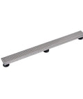 36 Inch Stainless Steel Linear Shower Drain With Square Grate, Corrosion Resistant 304 Grade Construction, sloped self cleansing channel