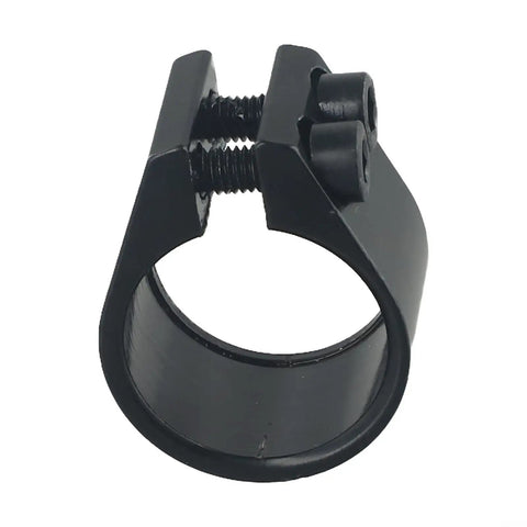 Double Bolt Aluminum Seatpost Clamp For Bikes, 31.8mm Diameter, Lightweight But Tough, Black And Silver, Premium Forged Alloy