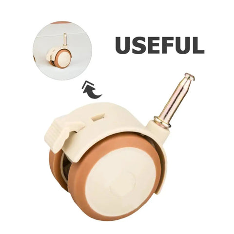 4 Pack Swivel Stem Casters With Locking Mechanism For Cots And Furniture Plug And Play Setup Quiet Rubber Wheels For Chairs Tables
