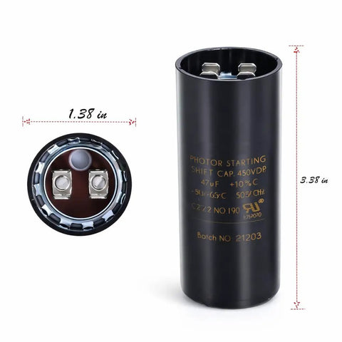 Garage Door Opener Starting Capacitor Replacement 70 MFD 220V 60Hz For 1/2 HP Openers, Compatible With 19988 And X19988A
