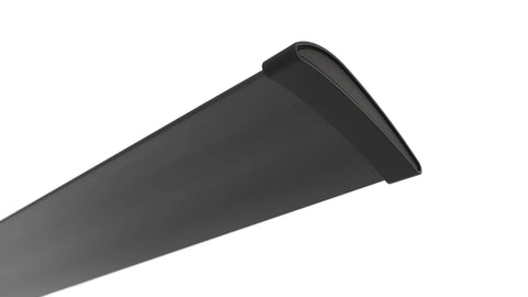 Close-up of a black aluminum blade from the Super Fly 60 Inch Smart Outdoor Ceiling Fan With Senseme Tech And Wifi App Control.