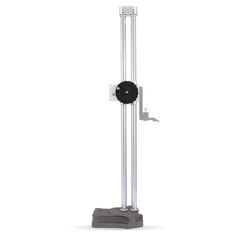 Precision 24 Inch Digital Height Gauge With Smooth Rolling Feed Wheel And Hefty Cast Iron Base showing smooth feed wheel and sturdy base.
