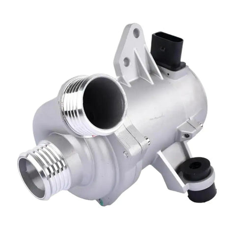 High Performance Electric Water Pump Coolant System Replaces 11517586929 Oem For Bmw One Three Series E81 E87 E88 E82 E90 E91 E92 E93 Chassis Upgrade Engine Cooling close-up view with threaded ports