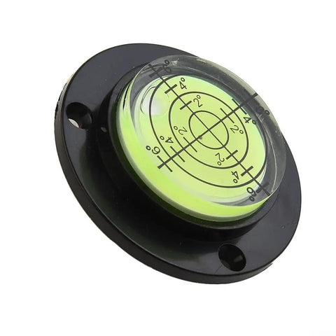 50mm x 12mm Round for spirit Level with clear bubble and calibration lines for precise leveling in all directions.