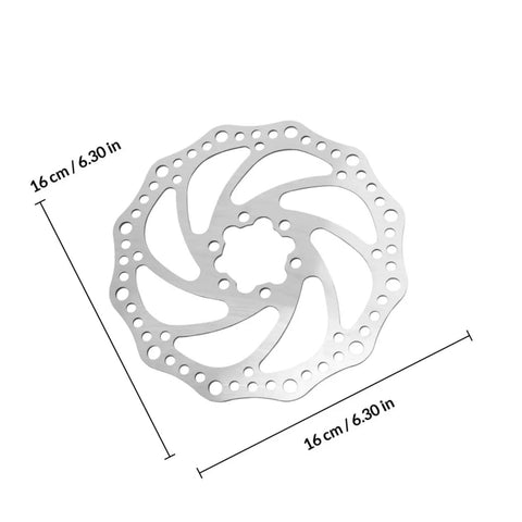 Heavy Duty Mountain Bike Disc Brake Kit With Front And Rear 160Mm Rotors Mechanical Caliper showing a 16 cm stainless steel rotor.