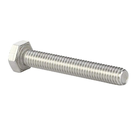 Hex head bolt, stainless steel 18-8, 1/4-20 x 1-1/2 in, fully threaded, plain finish