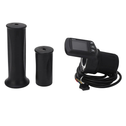 Easy Install LCD Display Electric Bike Meter Kit With Half Handle Grip 5P Common Wire 24V 36V 48V 60V Compatibility Clear Readout