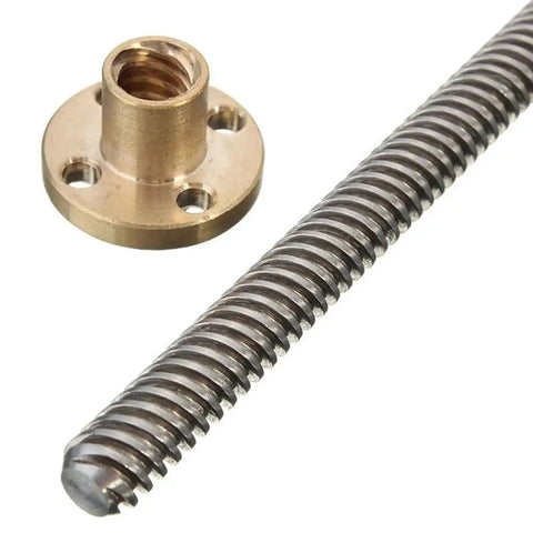 T20 Lead Screw With 4mm Pitch Delivers Knockout Smoothness For 3D Printers And Cnc Machining includes brass nut and threaded rod.