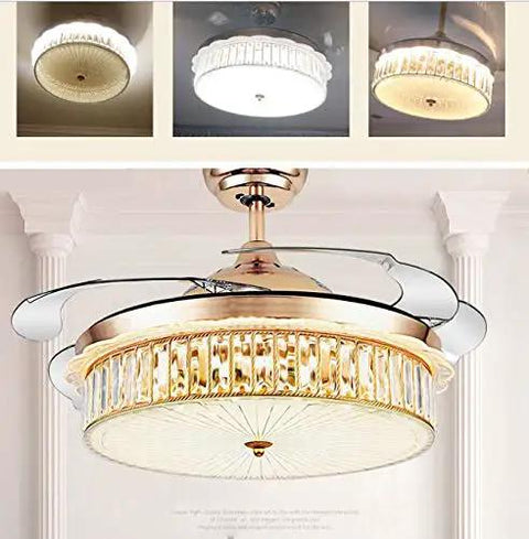 Top Shelf 42 Inch Invisible Ceiling Fan With Smooth Led Lighting Smart Folding Blades Barely Noticeable Spin Energy Efficient Wireless Remote Control For Kitchen Or Home Office in modern setting, showcasing unique design.