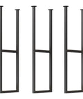 Built Tough Heavy Duty Two Tier Ceiling Shelf Brackets With Full Hardware Kit For Kitchen And Dining Room Black Wrought Iron Floating Mount solid vertical design