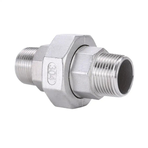 304 Stainless Steel Union Pipe Fitting Connector Adapter for Home Garden Hose No Tools Needed Easy Install Quick Connect DN65 Two Point Five Inch Corrosion Resistant Durable Coupler for Outdoor Use on white background