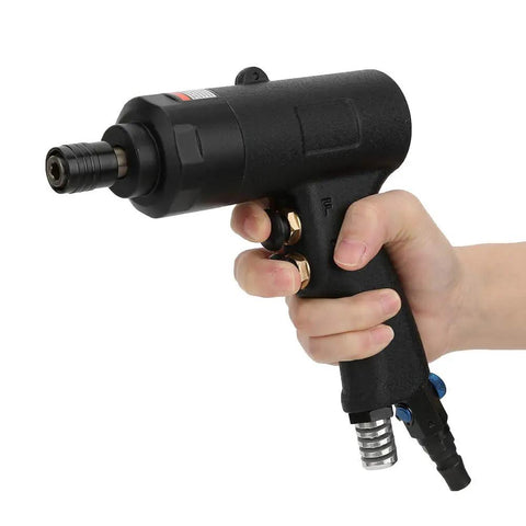 Heavy Hitter Air Impact Wrench Pneumatic Fastening Tool 65 Nm 8000 Rpm For Auto Repair And Shop Grind held in hand.