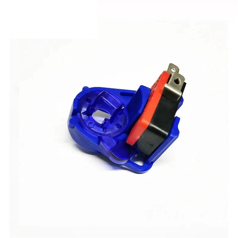 Upgrade Your Game Machine With This Brass Keyed Alike Start Key Switch Lock That Nails The Hardware Fix Like A Boss For All Your DIY Projects Perfect For Furniture And Arcade Gear. Close-up of a blue and red switch lock for arcade machines.