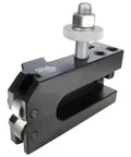 AXA10 Knurling Turning And Facing Holder For CNC Lathes with included high speed diamond knurls, black metal, side view
