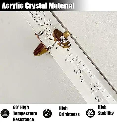 Acrylic Railing Kit With Heavy Iron Brackets showcasing acrylic crystal material and features for durability and high performance.