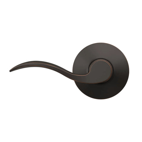 Accent Door Lever For Hall And Closet Passage Lock In Aged Bronze With No Fuss Easy Install Non Locking Door Handle With Self Aligning Screws