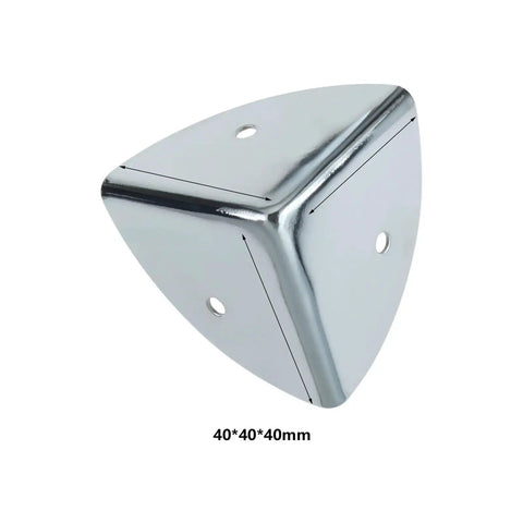 Tough As Nails 4 Piece Metal Luggage Corner Protectors Using 38mm Aluminum Edge Guards and Scalloped Design with Heavy Duty Flight Case Brackets. 40mm Corner Protector.