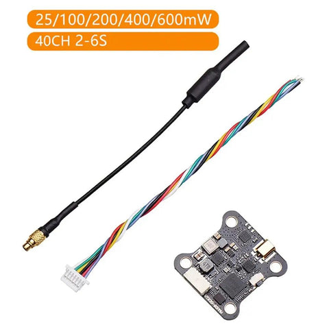 5.8G 40CH FPV VTX Transmitter For RC Drones, Beefed Up 25mW, 100mW, 200mW, 400mW And 600mW Output, 7 To 26V Input Range