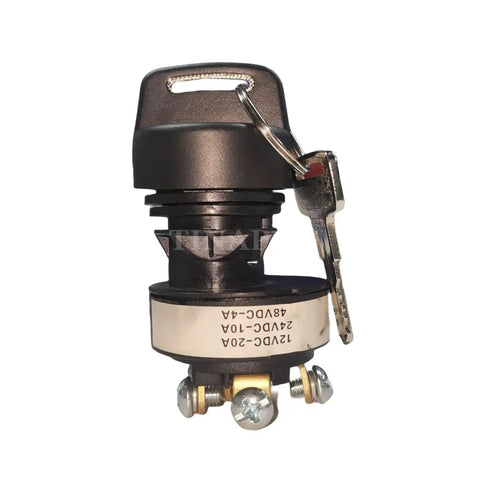 Premium Tough As Nails Key Switch 2 Pack For Zoomlion Scissor Lift ZS0407DC Li ZS0407DC ZS0607DC Li Replacement Ignition Switch Part 1020521389 Quick Install, featuring key and mounting bolts.