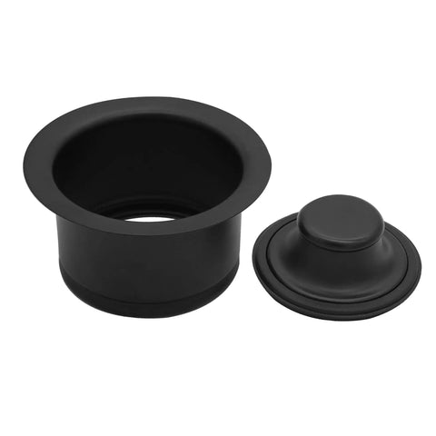 Matte Black Extra Deep Collar Kitchen Sink Waste Disposal Flange And Stopper Provides Secure Fit And Keeps Food Scraps Out Of Your Garbage Disposal System One Pack shown separately