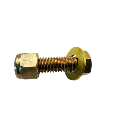 Three Eighths Inch Hex Bolts Grade Eight Set Of Ten With Hardened Flat Washers And Nylon Lock Nuts For Heavy Duty Anti Vibration Fastening One And A Quarter Inch Length Coarse Thread SAE J429