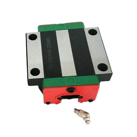 Solid High Precision Linear Guide Rail Kit With Four Bearing Flange Slider Blocks Made From Steel For Smooth 3D Printing And CNC Projects Perfect For Precise Motion, single carriage block with grease fitting