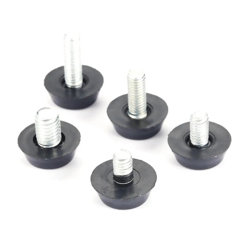 Adjustable Leveling Feet Set For Furniture, M6 And M8 Threaded Feet With 7 To 19mm Height Range, 10 Pack, No Tools Needed, Easy Setup, Durable Plastic And Metal Construction, Stable Leveling Pads Ideal For Tables Desks Cabinets black threaded feet set