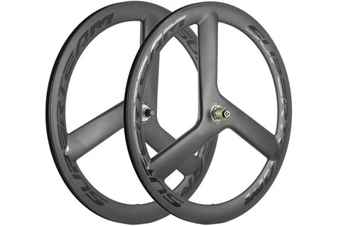 Carbon Fiber 56mm Clincher Wheel TriSpoke Wheelset For Road Bike With 3K Matte Finish 700C Sick Aero Performance Novatec Hubs