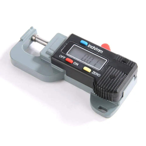 Built Tough Digital Thickness Gauge With Huge Backlit LCD Screen And Spot On Accuracy Plus Instant Zero Reset Smooth Reading Tool Nailed It For Jewelry Pearls And Fast Shop Floor Checks, showing LCD and clamps.