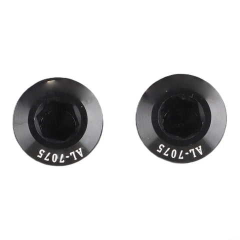 Top view of black Extended Derailleur Hanger Screw Set M10xP1.0 Aluminum Chain Tensioner Bolts for Bikes.
