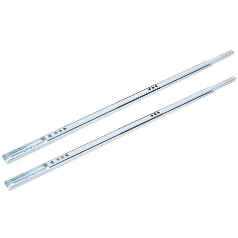 Beefy 2 Pack Drawer Slides 17.7 Inch Steel Ball Bearing Rails for Cabinets and Closets Rust Proof Galvanized Surface 33 Lbs Load Capacity Easy Install Smooth Quiet Glide, 2 silver rails