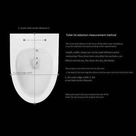 Premium Elongated Bidet Toilet Seat With Smart Heated Sitter and Silent Soft Close Hinges: toilet lid measurement guide.