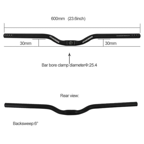 Beefy Aluminum Alloy Flat Bar And Riser Handlebar 25.4mm 600mm Or 31.8mm 620mm For Mountain And Road Bikes Dope MTB Upgrade