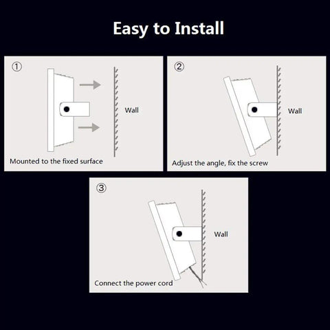 Installation guide for Top Shelf 10 Pack 1000W Led Flood Lights Ip65 Waterproof Outdoor Security Wall Lamps.