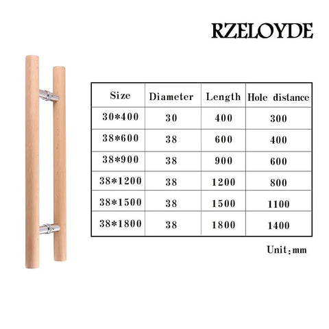 Rock Solid 304 Stainless Steel Connector, Top Shelf Heavy Duty Beech Wood Double Sided Push Pull Handle For Saunas size chart.