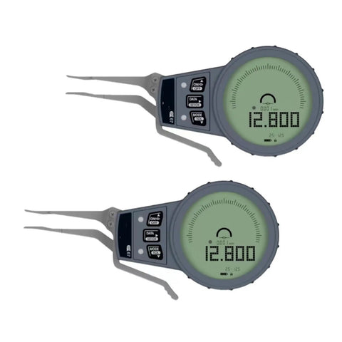 Slick Digital Caliper Gauge For Dead On Inside Outside And Groove Measurements With Smooth One Touch Operation Heavy Duty Design And Corrosion Resistant Finish showing two digital gauges measuring 12.600 mm.