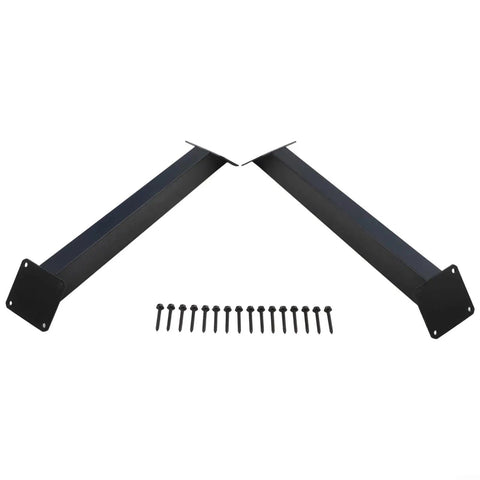 Beefy Heavy Duty 45 Degree Angle Support Brackets Steel Pergola Kit Connectors For Gazebo Deck Patio Tree House Cabin Black 2 Pack With Screws Durable Outdoor Bracing For Strong Stable Structures