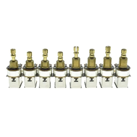 Full Brass Shaft Push Push Pot For Guitar And Bass With Audio Taper Potentiometer A250K 16mm Shaft And USA Thread lineup