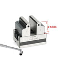 Top Shelf 4 And 5 Axis CNC Rotary Turntable Fixture Self Centering Vise Grip Machining Center Chuck with flat nose jaws.