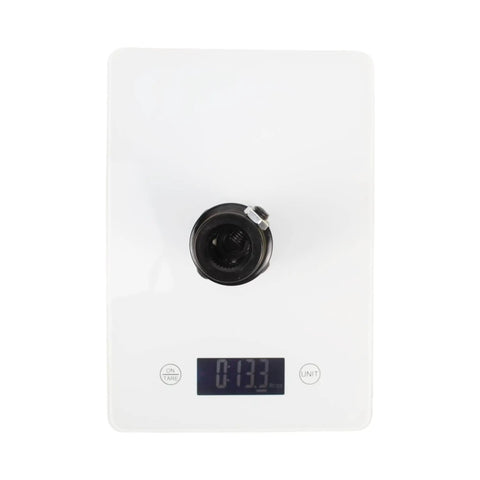 3/4-36 Spline To 3/4 Inch DD Black Steering Universal Joint Shaft on digital scale, top view