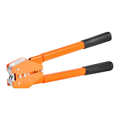 Beefy Heavy Duty Banding Strapping Kit With Manual Sealer, Extended Handle, 1000 Ft PET Band, 300 Metal Seals Five Eighth Inch Wide Strapping, Pallet Packaging Tool For Warehouse Shipping Moving And Home Use Orange manual sealer tool